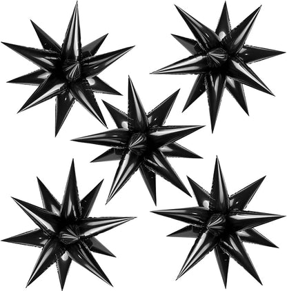 60 Pcs Star Balloons Explosion 12 Point Foil Cone Balloons Magic Balloon Large by TOTAFAM