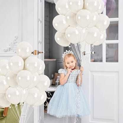 50pcs Pearl White Balloons, Helium 12inch Pearl White Party Balloon | Balloons - Image 4