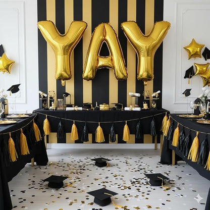 40Inch Gold YAY Balloons, Giant YAY Letter Foil Mylar Balloon Banner - Image 5
