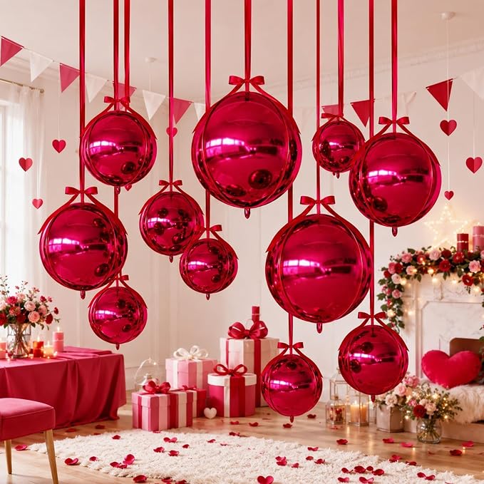 Maroon 4D Round Foil Balloons - Image 7