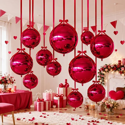 Maroon 4D Round Foil Balloons - Image 7
