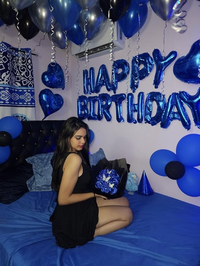 52 Pcs 16 Inch Blue Letter Foil Balloons, 2 Sets of A-Z, Mylar Metallic - Image 5