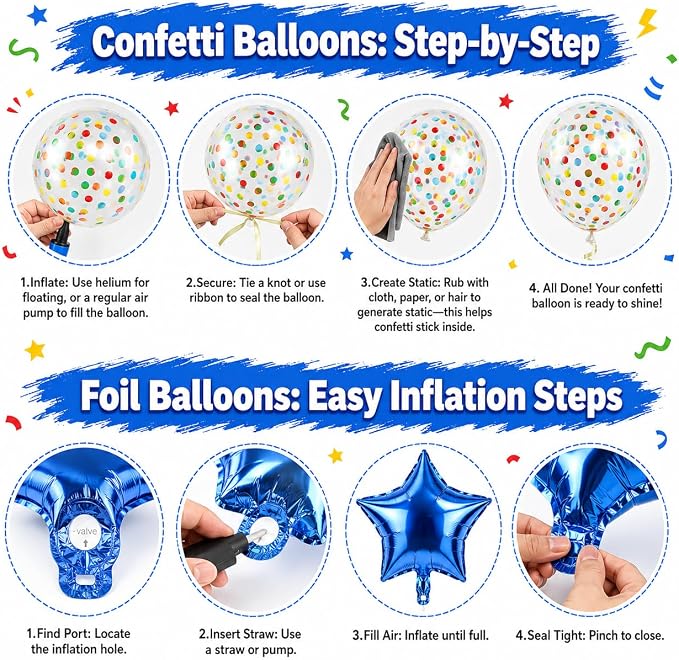 Black and Red Yellow Blue Balloons, 12 Inch Black Red Yellow Blue Green - Image 3