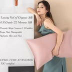 Premium Natural Mulberry Silk Pillowcase for Sleeping Women Made in USA, 22 Momme Pure Silk Pillow Cases with Zipper Standard Size, Oeko-TEX Certified, 1 Pc 20"x26" (Standard, Dusty Rose)
