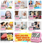 Antonki 2 Pack Digital Timer for Kids, Magnetic Countdown Kitchen Timers for Cooking, Egg, Classroom, Teacher, Exercise, Study, Oven - Battery Included