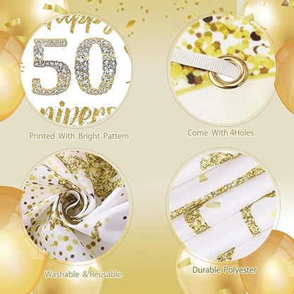 50th Wedding Anniversary Banner Decorations - Image 6