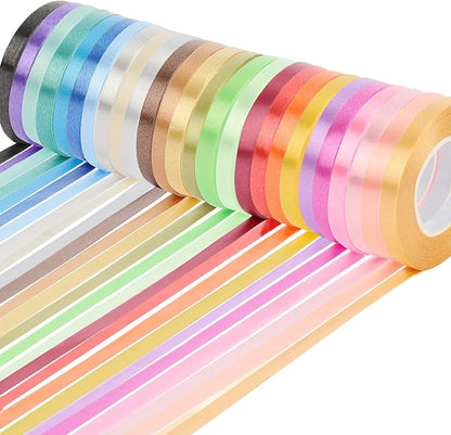 WELTOKE 27 Rolls Curling Ribbon Balloon String Roll Gift Wrapping Ribbon by WELTOKE