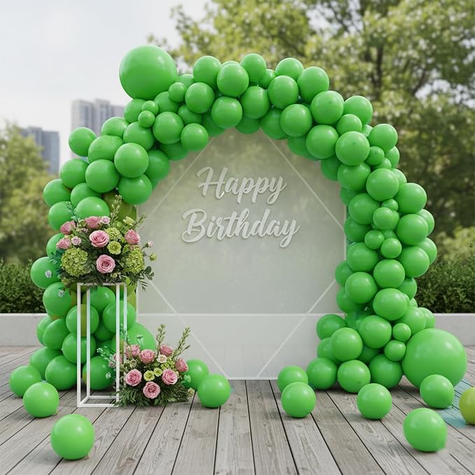 Patimate Green Latex Party Balloons 100 Pack 12 Inch | Balloons - Image 4