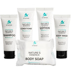 180 Piece Hotel Soap & Bulk Toiletries - Travel Essentials for Hosts & Guests - Hotel Shampoo & Conditioner Supplies for Guests, Hotel Toiletries Bulk Set, Mini Bulk Travel Size Toiletries