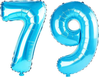 40 Inch Number 79 Balloons for 79th Birthday Party Decorations, 0-100 Jewelry by FOBELEC