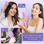 Meanplan 48 Pcs Mini Hair Brush Set 24 travel Wet Dry Hair Combs Pocket Detangling 24 Compact Folding Makeup Mirrors for Spa Sleepover Birthday Bridal Shower Bachelorette Christmas Party Gift(Purple)