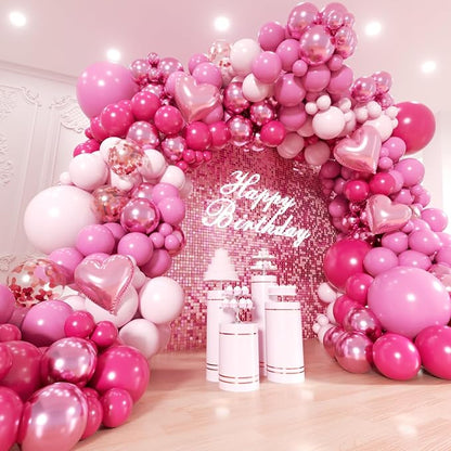 Pink Balloons Garland Arch Kit by Unknown