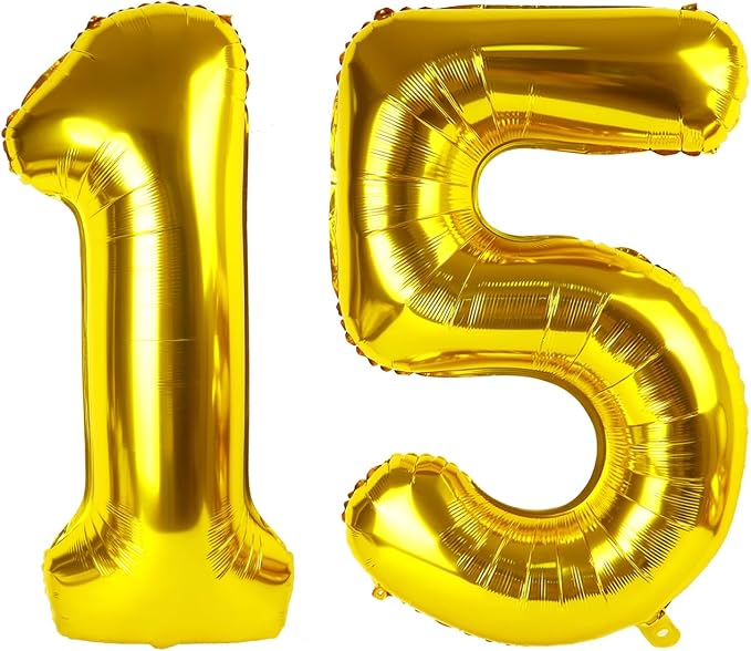 Numbers 14 Balloon 40Inch Gold Balloons by Argthjy