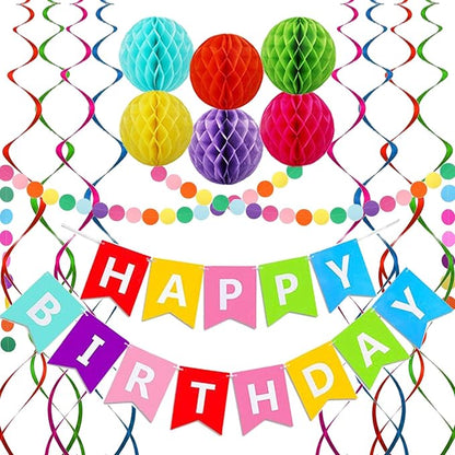 ALLFUN Birthday Decorations Happy Birthday Banner | Birthday Streamers by ALLFUN