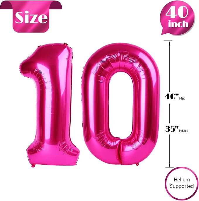 Hot Pink 10 Balloon - Image 5