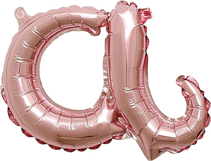 Rose Gold Script Letter "a" Shaped Foil Balloon by AmscanPartySupplies