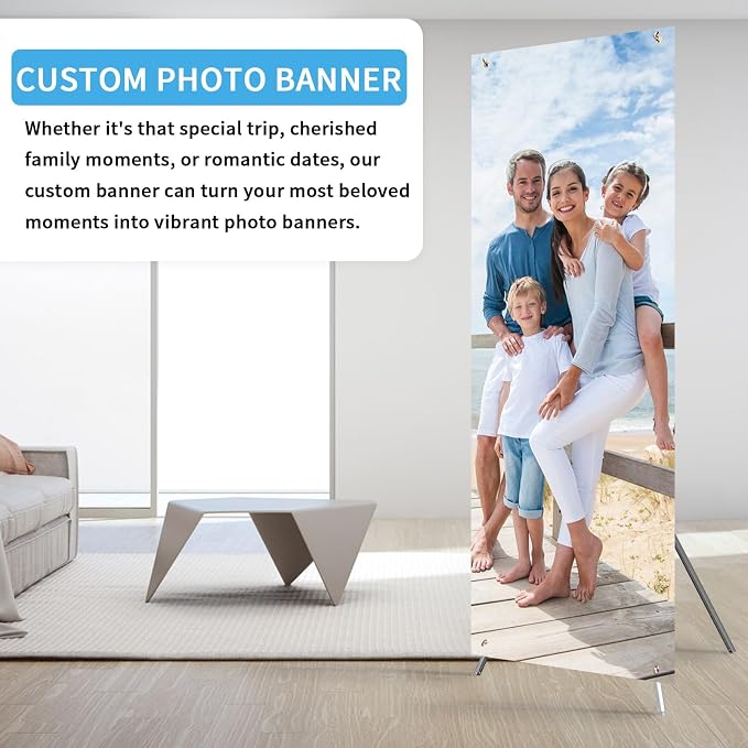 X Banenr Stand, Adjustable Fit Banner 23 x 63 to 32 x 78 Inch, X Banner Holder - Image 6