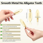 8 Pcs No bend Hair Clips No Crease Makeup Duckbill Clip No Dent Creaseless Flat Alligator Hair Barrettes for Salon Hairstyle Women Girls Accessories (Lemon)