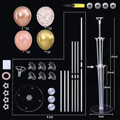 Rose Gold Balloons Table Centerpieces Stand Kit - Image 3