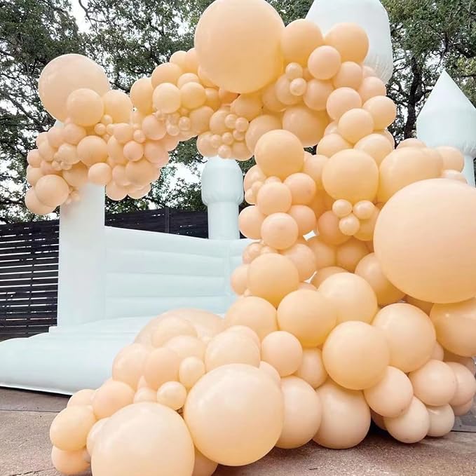 Jobkoo Nude Balloons, 12 Inch 30 Pcs Beige Balloon Retro Apricot Neutral Latex - Image 7