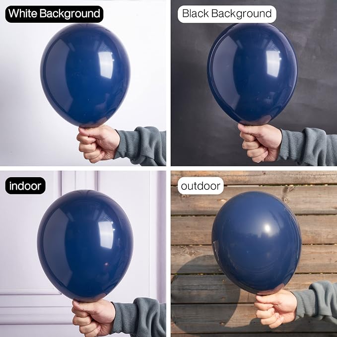 PartyWoo Navy Blue Balloons 50pcs Dark Blue Helium Latex Balloons 12 Inch | - Image 2