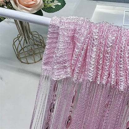 ave split 100cmX200cm Decorative Door String Curtain Beads Wall Panel Fringe - Image 2