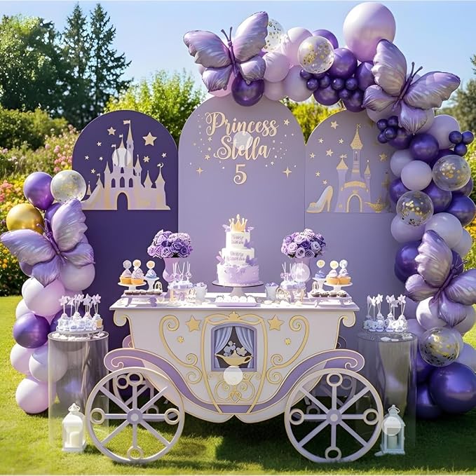 Purple Butterfly Balloons 4 Pieces - Image 5
