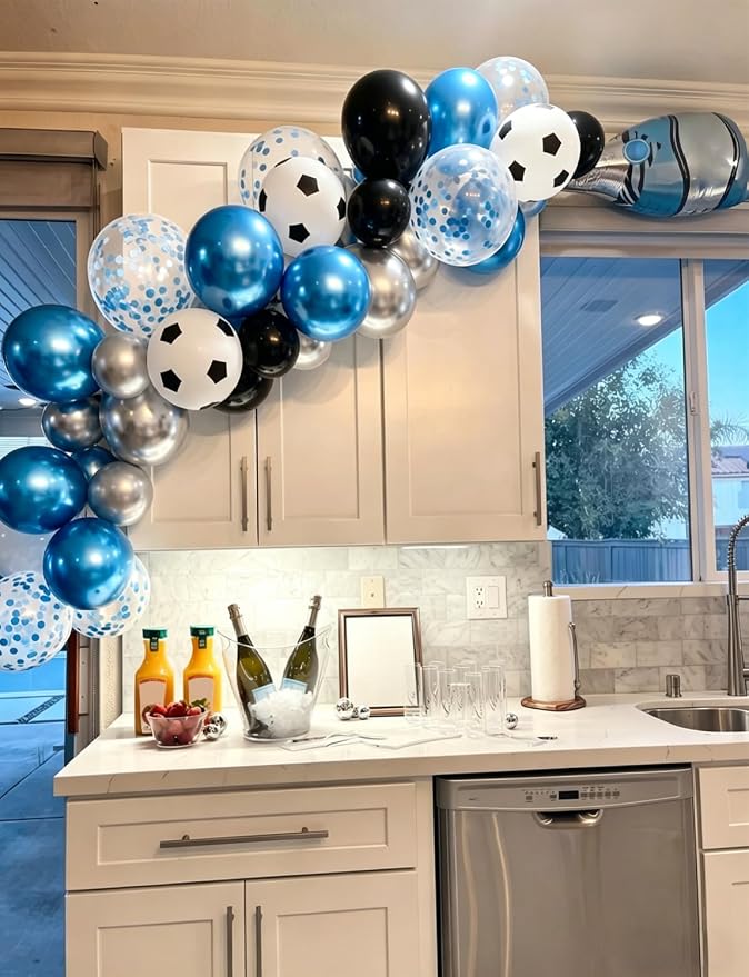 Soccer Balloons, Soccer Print Confetti Balloons - Image 8