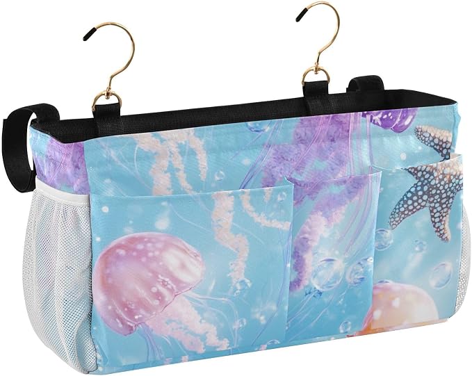 Bedside Caddy Metal Frame Hanging Organizer Bunk Bed Dorm Accessories Hook And - Image 2