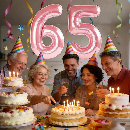 40 Inch Number 65 Balloons for 65th Birthday Party Decorations, 0-100 Jewelry - Image 2