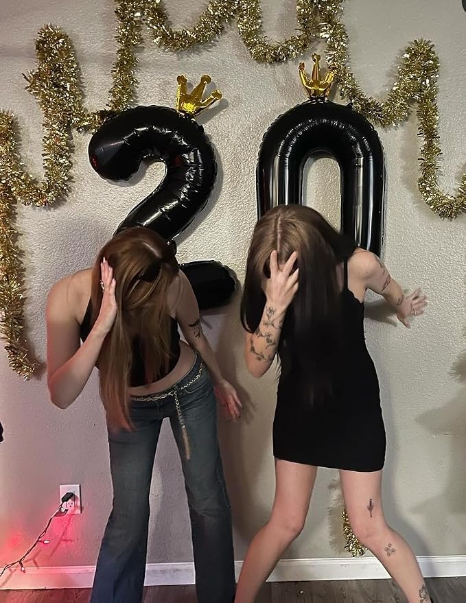 Number 0 Balloons Birthday Decorations, 40In Black Balloons - Image 4