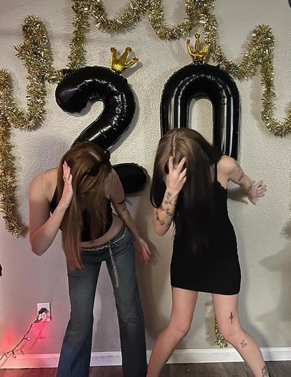 Number 0 Balloons Birthday Decorations, 40In Black Balloons - Image 4
