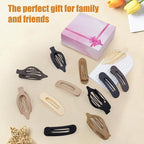 Picoway 12 Pack Flat Hair Clips for Women, 2 Styles Flat Claw Clips, Matte No Crease Strong Hold Non-slip Barrettes for Thick & Thin Hair, Stocking Stuffers for Girls