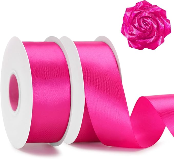 KINGLAKE Hot Pink Satin Ribbon by KINGLAKE