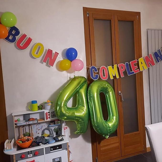 40 Inch Green Number Balloon 4, Large Number Foil Balloons Mylar - Image 4