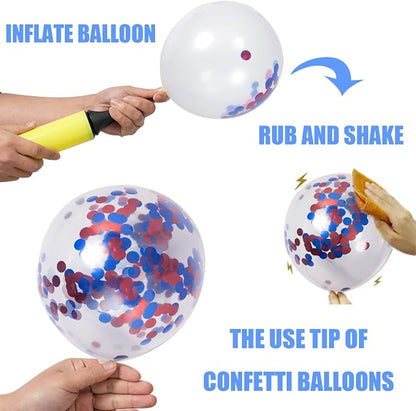 62Pcs Red White and Blue Balloons Kit - Image 4