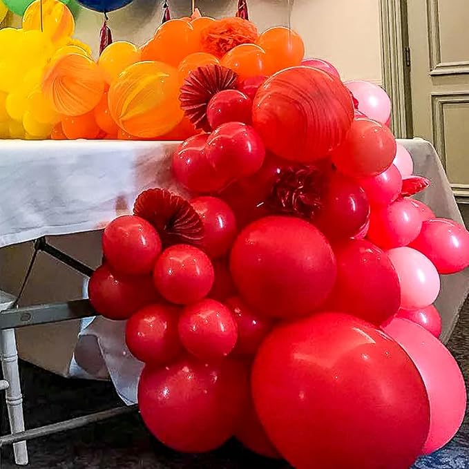 135pcs Red Balloon Arch Kit Different Sizes of 18 12 10 5 Inch Red Party - Image 6