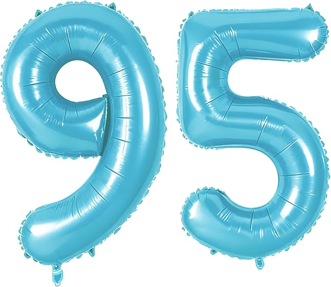 Number 95 Balloons for 95th Birthday Party Decorations, 0-100 Large No.95 by Joycard