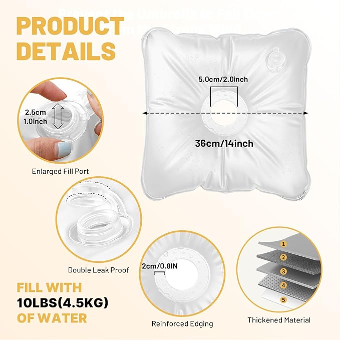 8 Pack Water Weight Bags for Balloon Column Stand and Balloon Arch | Upgraded - Image 4