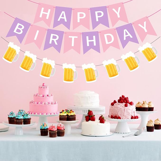 Beer Birthday Banner for Beer Party and Birthday Wedding Party Supplies - Image 3
