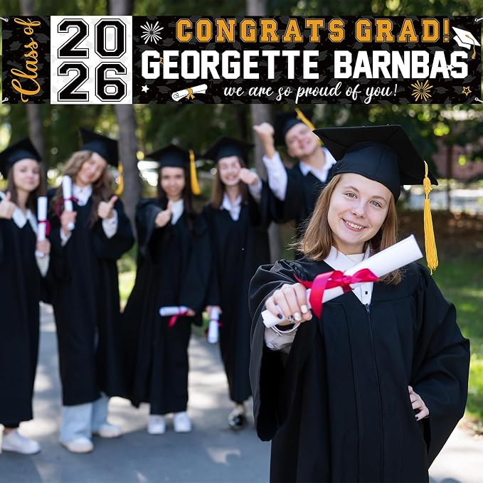 Graduation Congratulations Banner Decorations, Class 2026 Personalized - Image 8