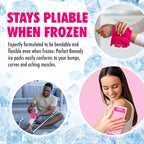 Perfect Remedy 2-Pack Gel Ice Packs for Injuries, Soft and Flexible Hot & Cold Compress, Soothing Ice Packs Aid for Sprains, Strains & Soreness conditions, Alternative to Hot Water Bottles (Pink, Reg)