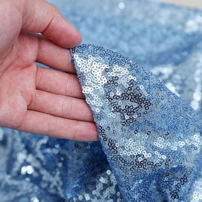 Baby Blue Sequin Backdrop Curtain 7ft x 7ft Glitter Photo Background | Glitter - Image 8