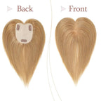 Human Hair Toppers for Women with Thinning Hair Real Human Topper Crown No Bangs 10 Inch #27 Dark Blonde