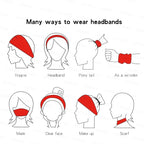 Women's Workout Headbands Non Slip Sport Sweatbands Yoga Hairbands for Travel Fitness Athletic Elastic Moisture Wicking for Girls