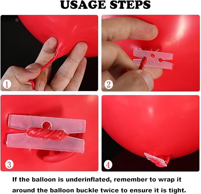 200pcs Plastic Balloon Clips Ties - Image 3