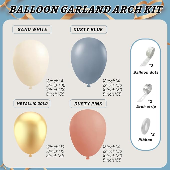 Gender Reveal Balloon Garland Arch Kit - Image 2