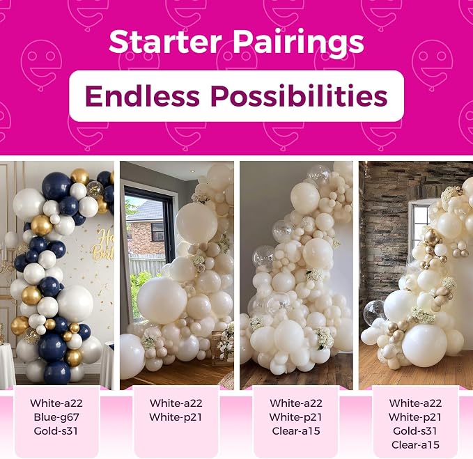 Bezente Pearl White Balloons Latex Party Balloons 100 Pack 12 inch | - Image 4