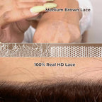 250 Density 13x6 FULL SKINLIKE HD lace front wigs Human Hair Chocolate Brown Pre Plucked Real 15A 0.10mm Ultra-thin Invisible Front HD Lace wigs Small Knots Body Wave Full Virgin Hair 24 Inch