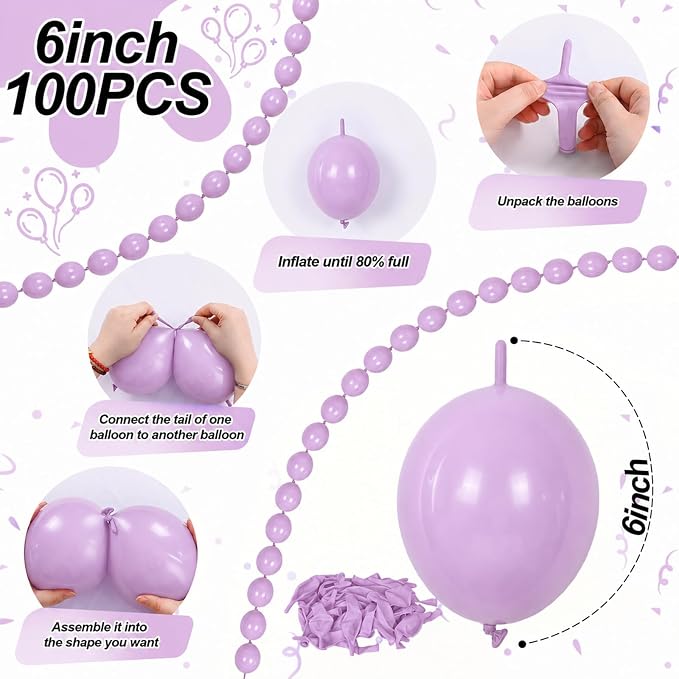 Light Purple Linking Balloons - Image 2